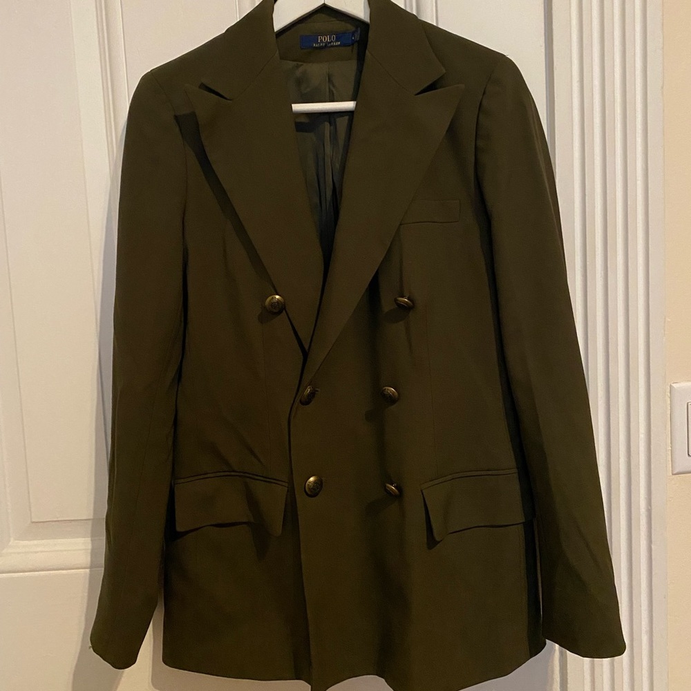 Ralph Lauren POLO Army Green Oversize Blazer. Size 4. Excellent condition.